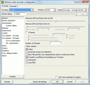 VirtualDub Compression Settings- Click to Enlarge